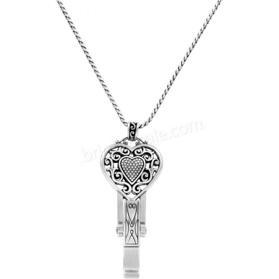 Brighton Collectibles & Online Discount Reno Heart Badge Clip Necklace - -1