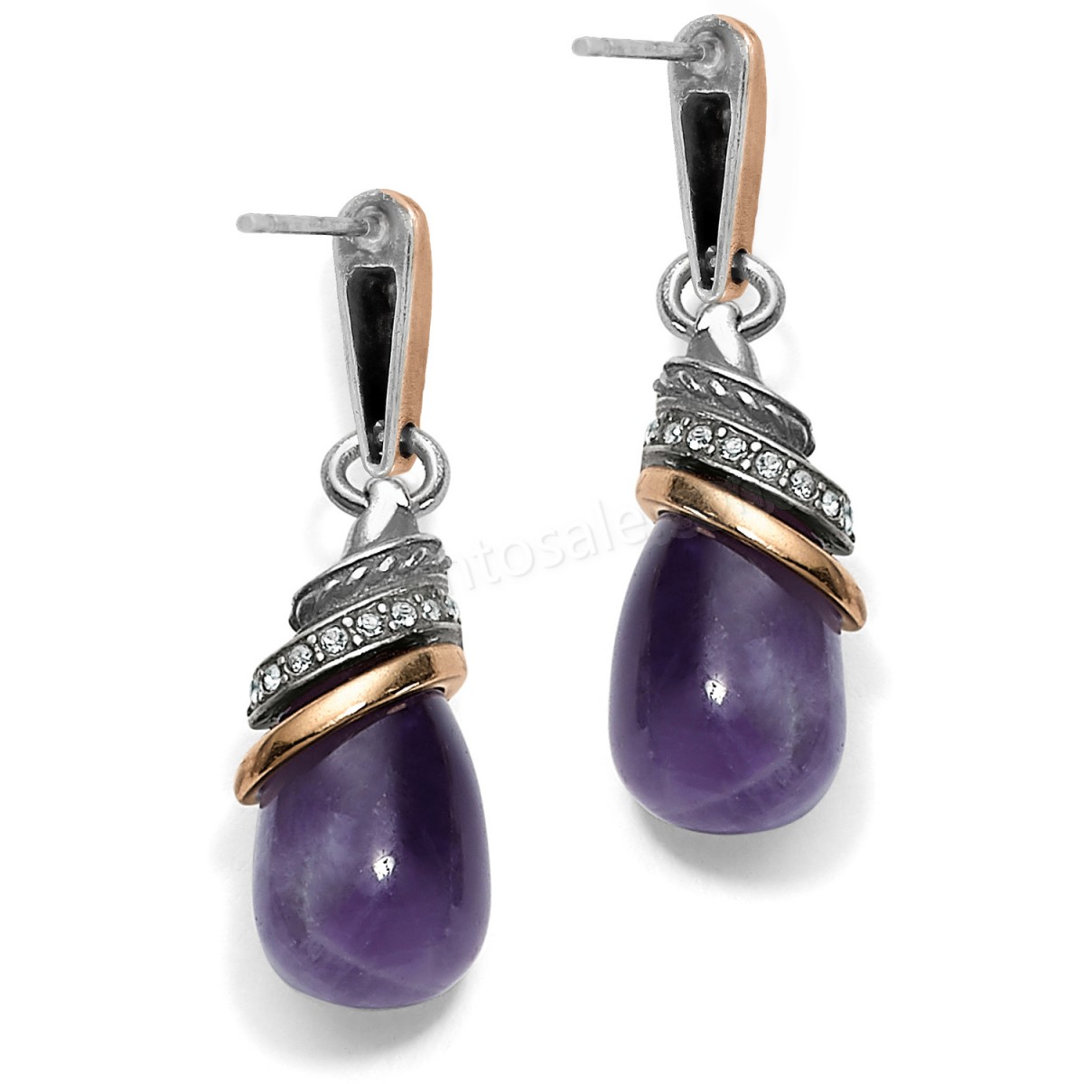 Brighton Collectibles & Online Discount Neptune's Rings Amethyst Teardrop Earrings - -1