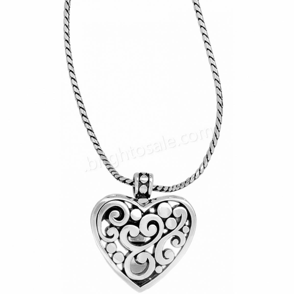Brighton Collectibles & Online Discount Contempo Heart Badge Clip Necklace - -0