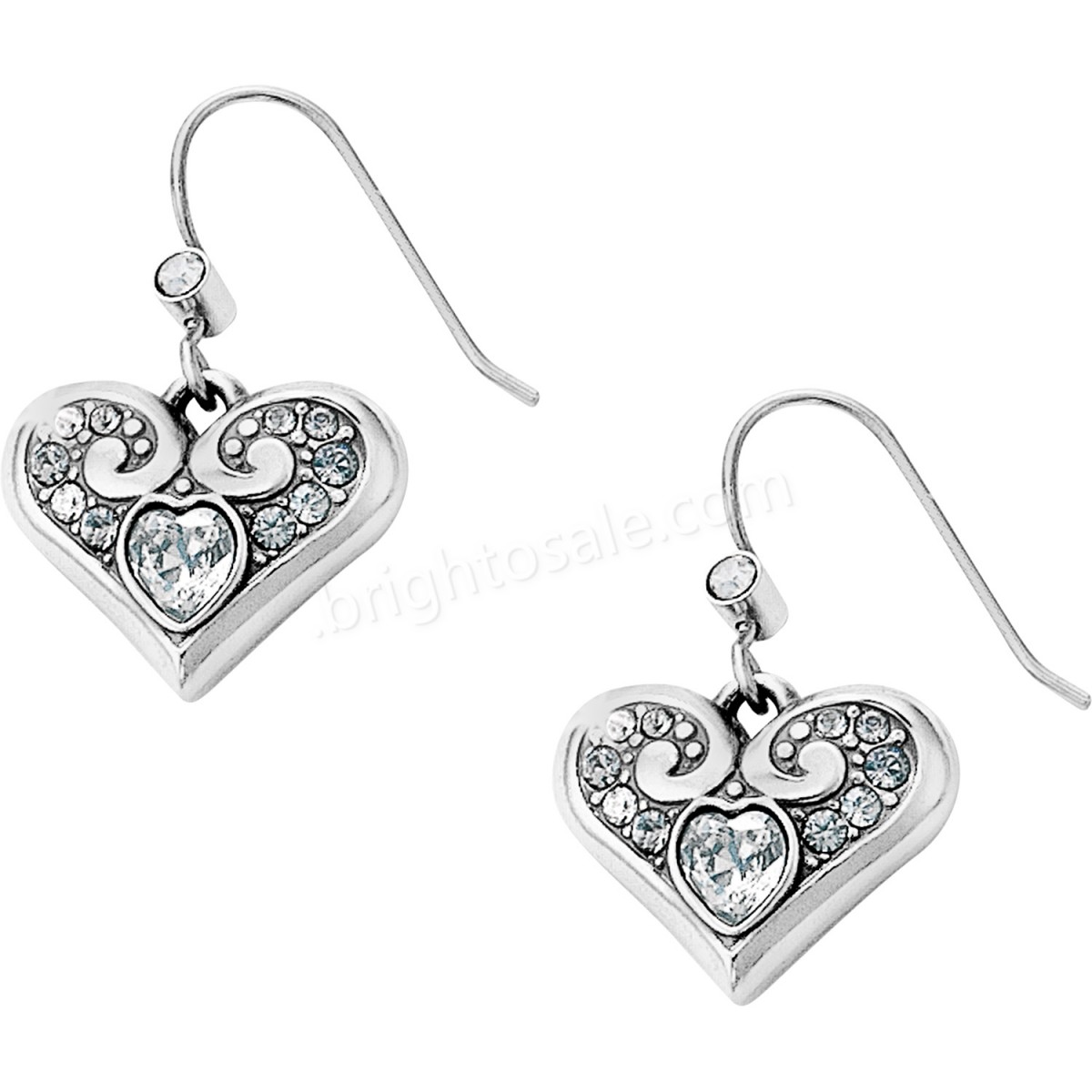 Brighton Collectibles & Online Discount Cristalina Heart French Wire Earrings - -0
