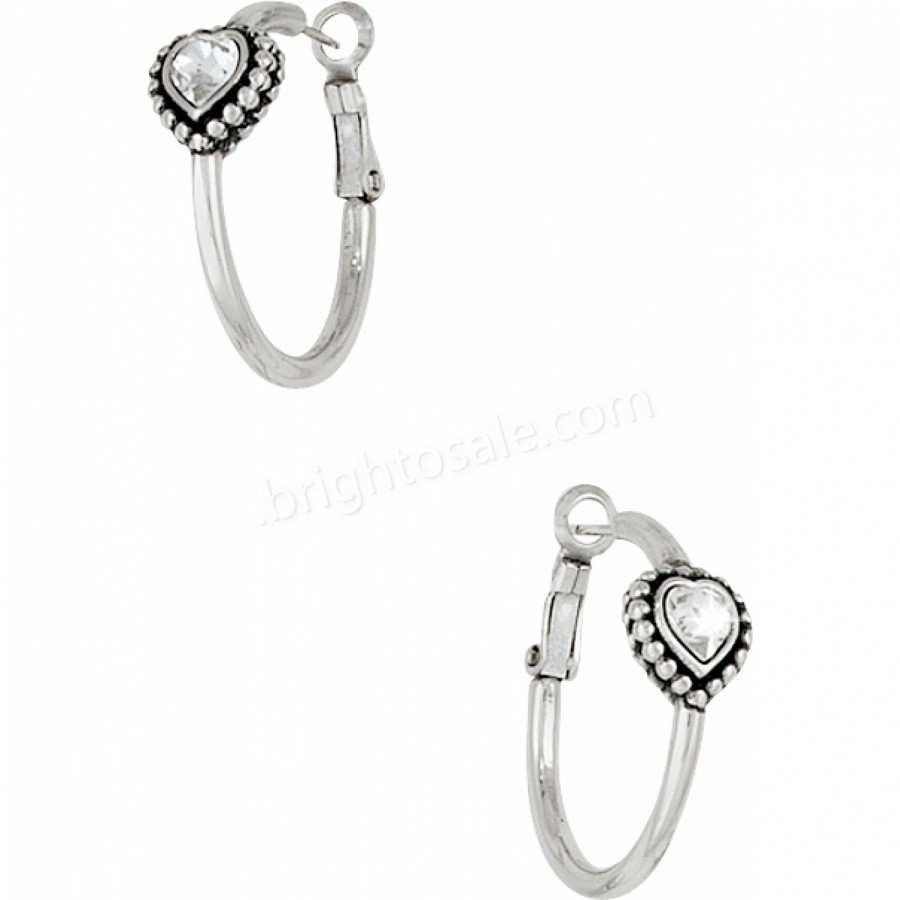 Brighton Collectibles & Online Discount Shimmer Heart Small Hoop Earrings - Brighton Collectibles & Online Discount Shimmer Heart Small Hoop Earrings