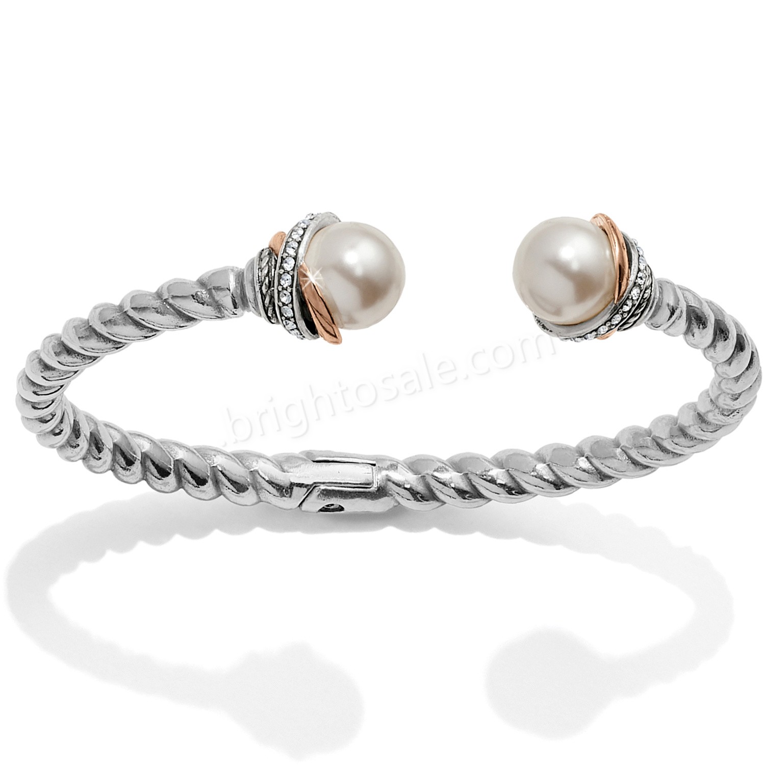 Brighton Collectibles & Online Discount Neptune's Rings Pearl Open Hinged Bangle - Brighton Collectibles & Online Discount Neptune's Rings Pearl Open Hinged Bangle