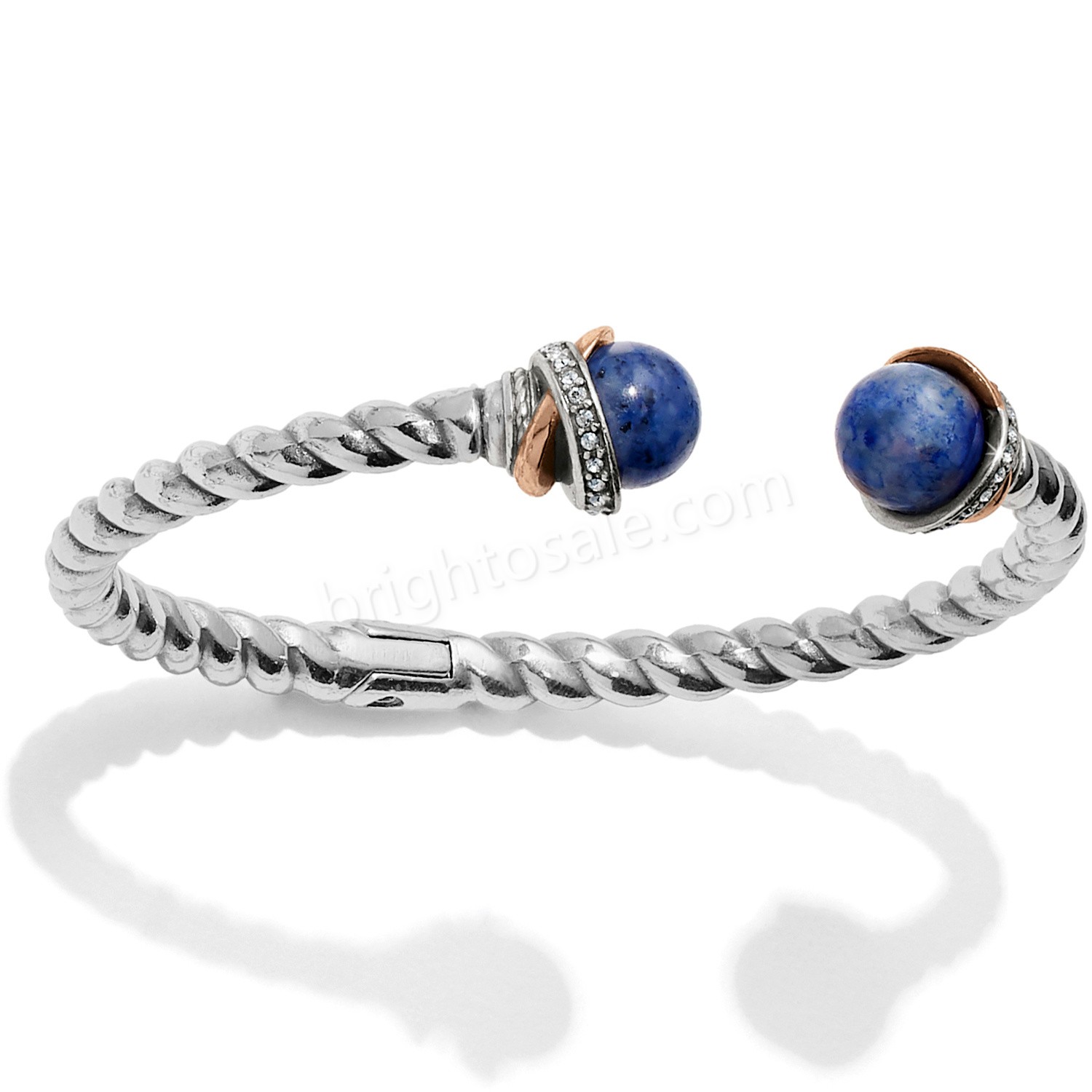 Brighton Collectibles & Online Discount Neptune's Rings Brazil Blue Quartz Open Hinged Bangle - Brighton Collectibles & Online Discount Neptune's Rings Brazil Blue Quartz Open Hinged Bangle