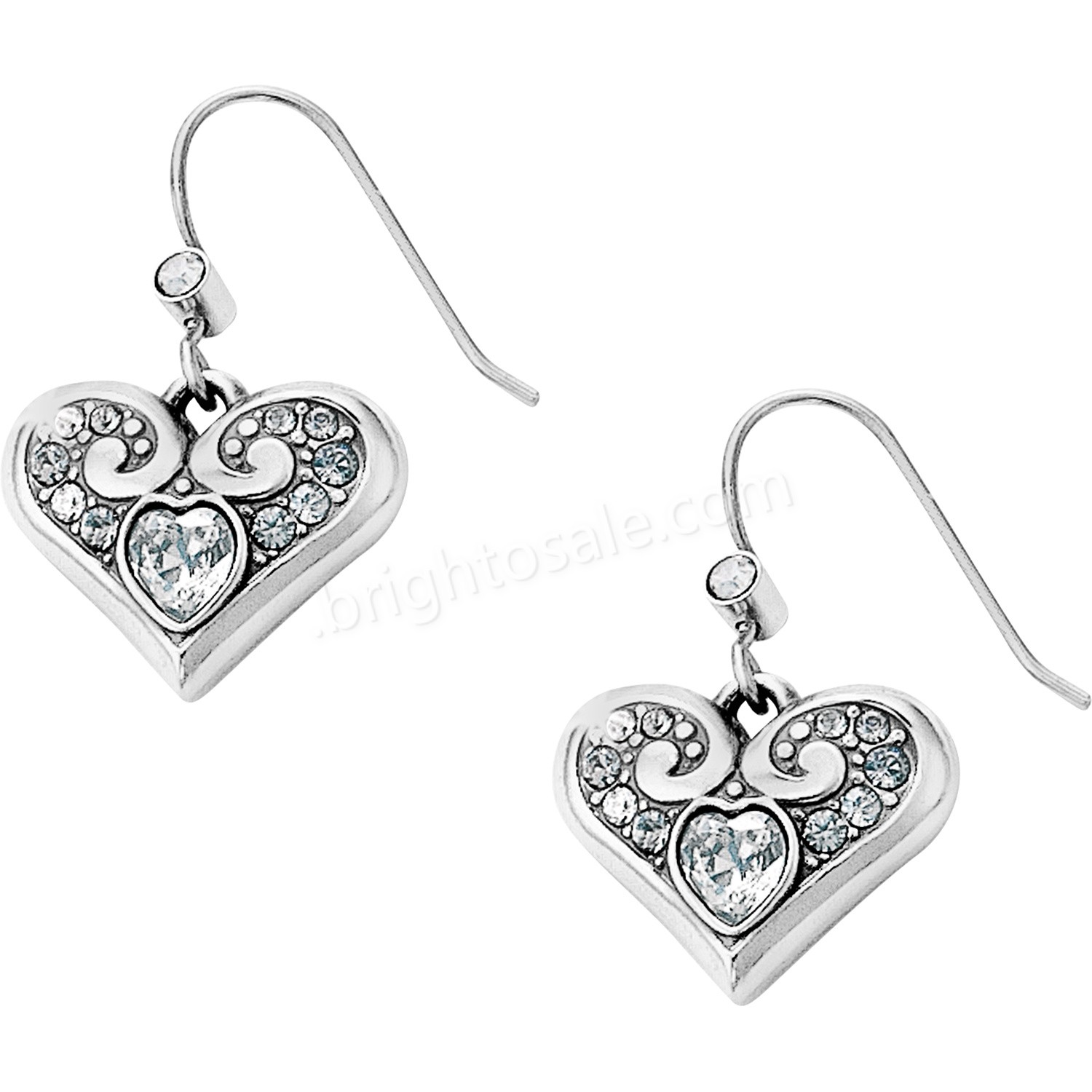 Brighton Collectibles & Online Discount Cristalina Heart French Wire Earrings - Brighton Collectibles & Online Discount Cristalina Heart French Wire Earrings